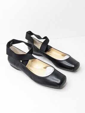 Jessica Simpson Mandalaye Ballet Flats Black Womens 10